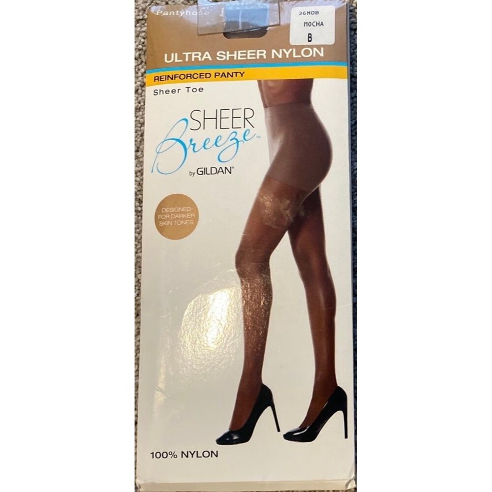 Gildan Sheer Breeze Nylon Pantyhose Mocha Size B